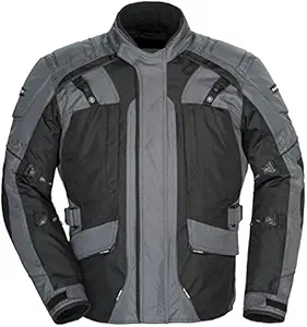 Tourmaster Transition Series 4 Men's Textile Motorcycle Touring Jacket (Gun Metal/Black, X-Small)