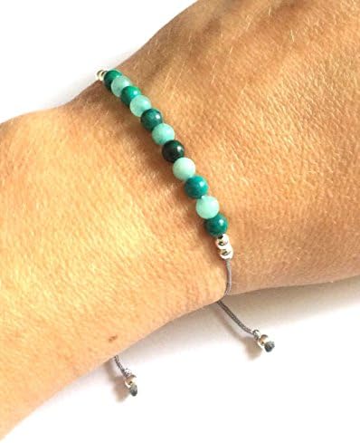 KARMA GEMS Chrysocolla &amp; Amazonite Yoga Balance Reki Friendship Bracelet