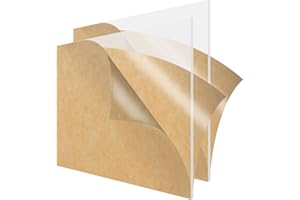 YIWONFU 2mm Clear Acrylic Sheets A3 Clear Plastic Sheet Craft Making Sheet Clear Acrylic Panel for Painting, Sign and More Craft DIY(42 * 29.7cm, 2pcs)