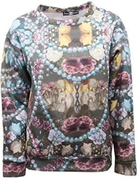 B5572 felpa donna SWEET MATILDA multicolor sweatshirt woman