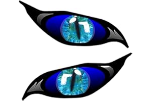 DIANZAN Autocollants De Voiture 2pcs Forme Des Yeux Décalids De Rétroviseur Stickers Personnalités Couvre-chef Couvre-tête Fenêtres Fentures