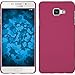 Produktbild PhoneNatic Case kompatibel mit Samsung Galaxy A5 (2016) A510 - Hülle pink gummiert Hard-case + 2 Schutzfolien