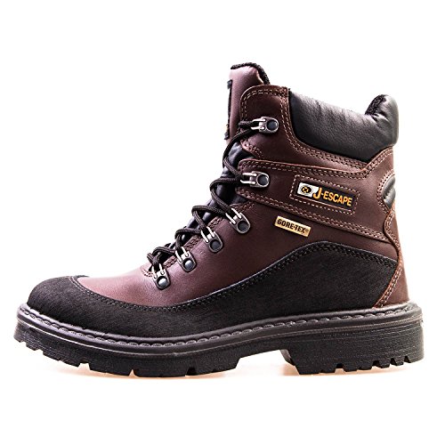 Preisvergleich Produktbild Jallatte® Sicherheitsstiefel S3 LOG308 Braun Herren - wasserabweisendes Vollrindleder, Gore-Tex® Membran, hitzebeständige Sohle, Stahlkappe, Durchtrittsichere Stahlzwischensohle (44)