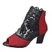 Produktbild VECDY Schuhe Damen, Frauen Reißverschluss Damen Knöchel Heels Lässige Open Toe Lace Party Singel Schuhe Elegant Freizeitschuhe Laufschuhe