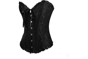 SANARYUN Rapunzel Kostüm Damen Corsage Schnürt Korsett Vintage Gothic Prinzessin Vampir Kostüm Steampunk Piratenkostüm Für Karneval Fasching Party