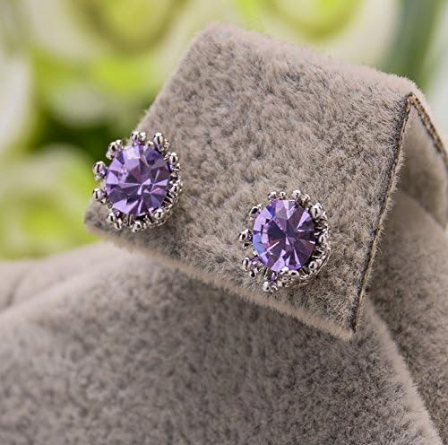 Sterling Silver Swarovski Elements Sparkling Diamond Stud Earrings