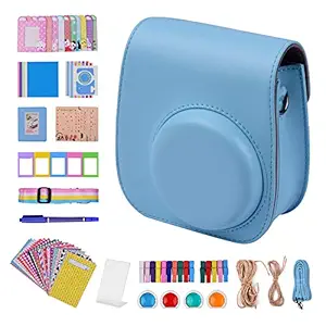 Honeytecs 12-in-1 Instant Camera Accessories Bundle Kit Compatible with Fujifilm Instax Mini 11 Including Camera Bag/Camera Strap/Photo Album/Photo Clips/Photo Frame/Hanging String/Stickers