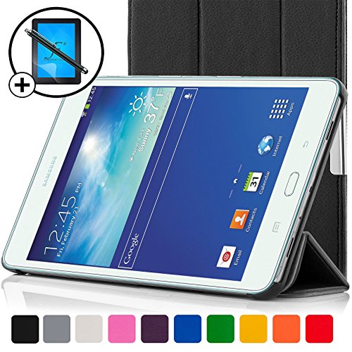 Forefront Cases® Samsung Galaxy Tab E Lite 7.0 SM-T113 Leder Hülle Schutzhülle Tasche Smart Case Cover Stand - Rundum-Geräteschutz und intelligente Auto Schlaf / Wach Funktion inkl. Eingabestift und Displayschutz