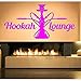 Produktbild Vinyl Aufkleber Shisha Wasserpfeife Wandtattoo Wanddekorkunst Wasserpfeife Haus Cafe Rauch Shop Schaufenster Außenschild Rose Rot 42x86cm