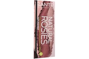 SANTE Naturkosmetik Eyeshadow Palet 02 Rosy Shades - Sombra de ojos vegana con aloe vera orgánico y pigmentos de color natural, tonos rosados brillantes y mate, para ojos naturales y expresivos, 6 x 1