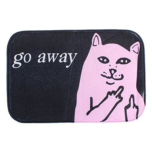 Bluelover 40x60cm Coral Fleece Katze Muster Anti-Rutsch Matten Küche Schlafzimmer Badezimmer Fußmatte Teppich