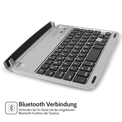 Caseflex Ultra Dünn Bluetooth Tastatur mit magnetischer Halterung & verstellbarem Haltstand für iPad Mini, Mini 2 & Mini 3 - 2