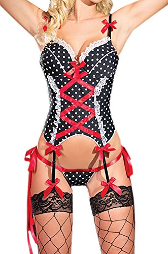 Set of whole String and peas Hirva Erotic -  Black - One size