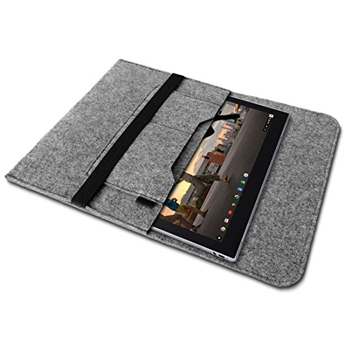 Sleeve H  lle f  r Google Pixelbook Tasche Filz Notebook Cover Case 12 3 Zoll Grau  Farbe Grau
