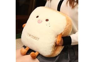 NatureMan 35 x 45 cm pluszowa poduszka do krojenia chleba, zabawna poduszka wypełniona chlebem, urocza pluszowa poduszka do tostów, chleb, ogrzewacz dłoni, duży wybór na prezent dla dzieci i dorosłych