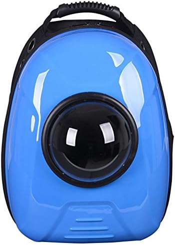 Dreamaccess Acrylic Pet Suitcase Carrier Space Capsule Portable &amp; Convenient for Travel Blue