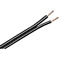 QED Classic 42 Strand Oxygen Free Copper (OFC) Profile Speaker Cable for Hi-Fi and Home Cinema Installations (20 metres, Black)