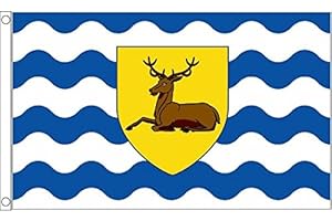 AZ FLAG - Drapeau Comté de Hertfordshire - 90x60 cm - Drapeau County Of Herts. - Angleterre 100% Polyester Avec Oeillets Métalliques Intégrés - Pavillon 50 g