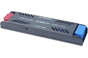 SUCIKORIO 12V 300W Alimentation LED Driver 220V 12V AC 300W 25A LED Transformateur Ultra Fin LEDs Transfo Alimentation à Découpage Convertisseur De Tension AC à DC Pour l'éclairage Intérieur ;EDs
