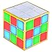 Produktbild LIKECAR Portables Kabellose 3W Der Würfel Rubik's Cube Bluetooth LED Lautsprecher mit 360 Grad Licht-Effekt Mikrofon Freisprecheinrichtung für unterwegs oder auf Parties Gold