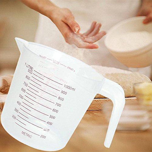1 Stück 1000ml Handhled Kunststoffbecher Messbecher Küche (1000ml) - 5
