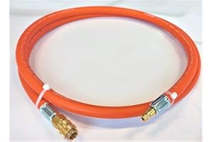 ZaTeChS Propan Butan Manguera de gas 300cm (3m) | 20 bar | Ø9mm | DN5 Enchufe LKS Enchufe rápido | hasta -30°C | Pantalones para camping, barbacoas de gas