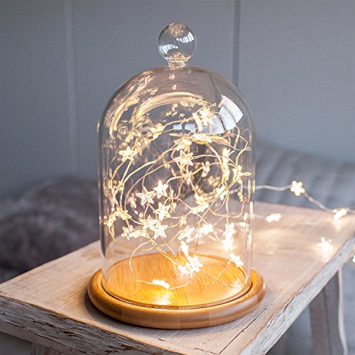 40er LED Stern Draht Lichterkette warmweiß Batteriebetrieb mit Zeitschaltuhr Lights4fun - 2