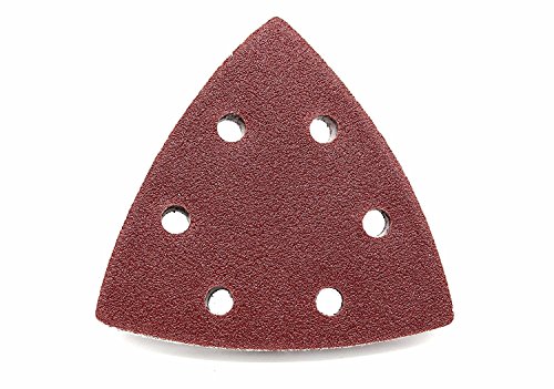 300 Stück Klett-Schleifdreiecke 93x93x93 mm Körnung je 50 x 40/60/80/120/180/240 für Delta-Schleifer 6 Loch - 4