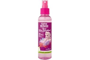 Corine de Farme - Spray Desenredante Infantil Frozen Disney - Pelo Suave y Brillante - Olor Frambuesa - Sin Parabenos Ni Sulfatos - Cosmético Natural Dermatológico