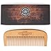 Hair and Beard Comb - Perfect for Beard Balms and Oils - Anti-Static, No Snag Wooden Brush - Presented in Cardboard Gift Box