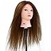 Neverland Beauty 26" 100% Real Hair Hairdressing Equipment Training Head With Free Clamp For College and Professional Use Dark Brown