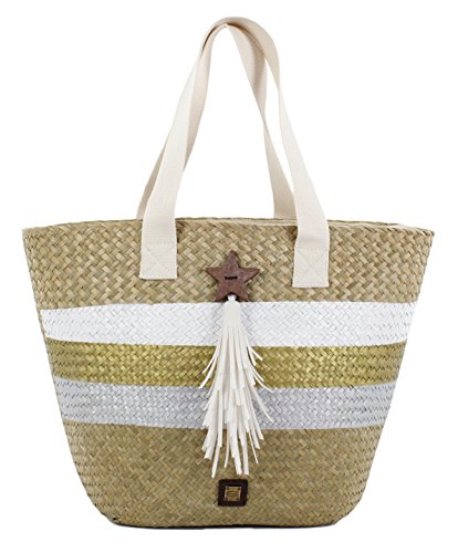 Preisvergleich Produktbild Eferri Damen 0jv7023 Stofftasche, Beige (Natural)