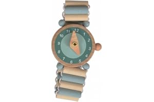 EGMONT TOYS Holzuhr Jack - Spieluhr, Lernuhr, Holzuhr für Kinder, 3.5 cm, bewegliche Zeiger, kindergerechtes Design