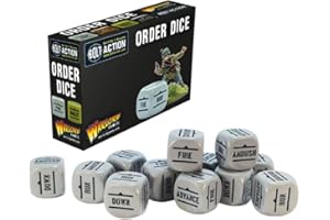 WARLORD GAMES Grey Pack Of 12 Bolt Action Orders Dice