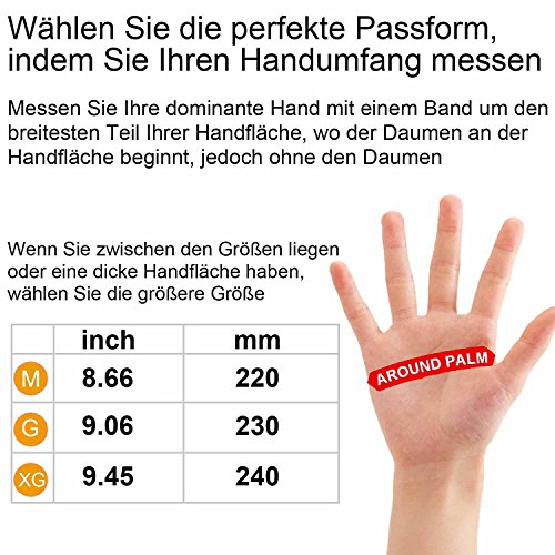 OZERO Leder Arbeitshandschuhe, Premium Rindsleder Handschuh mit Fluoreszenz Fingerspitze für Sicherheit & Sicherheit – passend für Damen & Herren 3 Paar L - 7