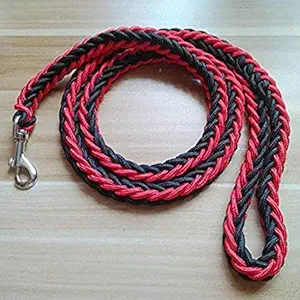 PSK PET MART Heavy Duty Tough Nylon Braided Dog Leash for Medium Dogs Maxi Dogs & Large Dogs (Black)