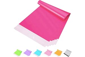 POPOYU Large Rose Pink Mailing bags Postage Bags 17x23in,5P Self Seal Strong Parcel Bags for Clothes,45 * 60cm Waterproof PE Poly Postal Bags for Clothes Packaging Mailing Bags Shipping Bags (New Material)