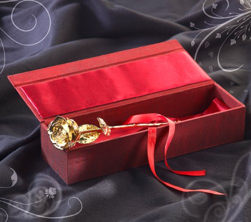 St. Leonhard Echte Rose für immer schön: 24 Karat vergoldet, 28 cm - 3