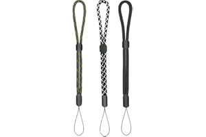 TSUWNO Bracelet Lanyard Dragonne Poignet en Nylon de Qualité - Kit de 6 Pièces, Réglable et Polyvalent pour les Téléphones Portables, Caméras et Talkies Walkies.
