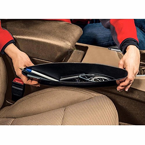 LEORX Autositz Seite Gap Filler Lagerung Pocket Organizer – 2Pcs (schwarz) - 7