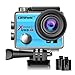 Produktbild Campark ACT74 Action Kamera WiFi 1080P Sports Cam 4K Camera 16MP Ultra Full HD Helmkamera wasserdicht 170 ° Weitwinkel mit 2 Batterien Transporttasch (Blau)