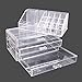 WOLFTEETH Clear Acrylic Make Up Organiser Case 3 Pieces Set total 25 Sections with 9 Drawers 5009