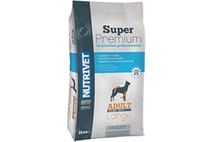 NUTRIVET - Super Premium - Adulte Large - Croquettes sans Blé - Chien - Riche en Protéines Animales - 15 kg