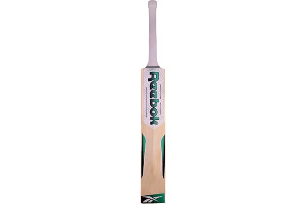 REEBOK Blast (Playing Style- Leather Ball) Full Size Kashmir Willow Cricket Bat for 15+ Yrs (1100-1120 g) Bat Grip and Sticker May Vary Based on Availability