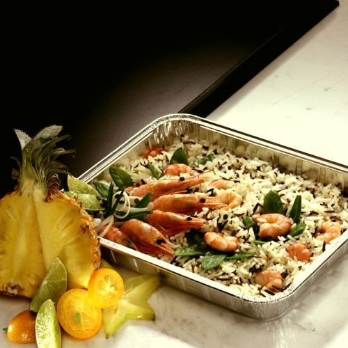 40 Alu-Menüschalen tief ungeteilt mit Alu-Deckeln 1100ml. Alu-Schalen / Menüschalen / Lunchbox / Menüteller / - 2