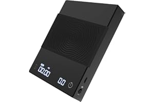 TIMEMORE Basic Mirror Plus, Bilancia Digitale per Caffè Espresso da 0,1g, con Timer, da Barista, Multifunzione da 2kg/0,1g per Alimenti a Graduazione Precisa Nero