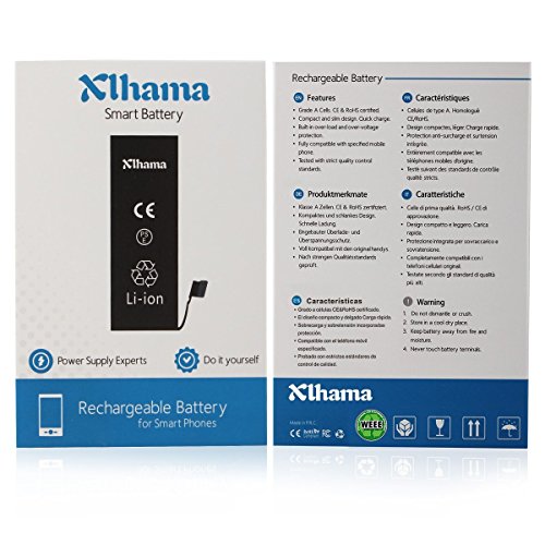 Batterie Compatible pour iPhone 5S Li-ion 1560mAh avec Kits d outil de R  paration Feuille en verre tremp   Manuel de R  paration en Francais et Adh  sif double face Nouveau remplacement de batterie est 0-cycle  24 mois de garantie Production de 2018