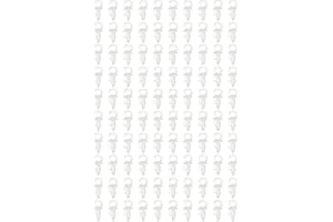 Ideen mit Herz Colgador | ojales | de plástico | diámetro 6 mm | 1,6 cm de largo | blanco transparente | 100 unidades | ideal para colgar bolas y huevos