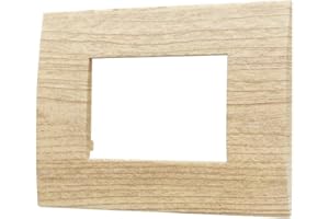 ZOREI Placca Compatibile Con Vimar Arkè, Placca Plastica Quadrata Serie Venus (3 Moduli/Posti, Legno Chiaro)