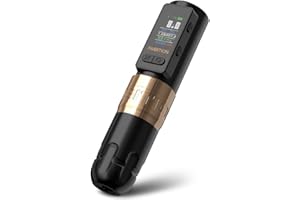Ambition Soldier Max Maquina de Tatuar Rotativa Inalámbrica con Carrera 4.0mm, Modo de Frecuencia Ajustable, Sistema Estabilizador y Batería 2400mAh para Profesionales